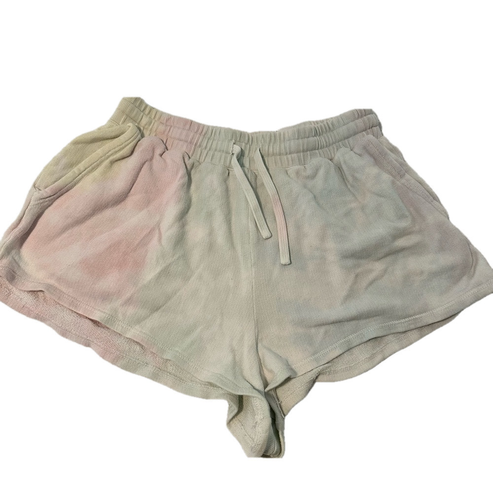 SHOW ME YOUR MUMU RAINBOW TIE DYE SHORTS